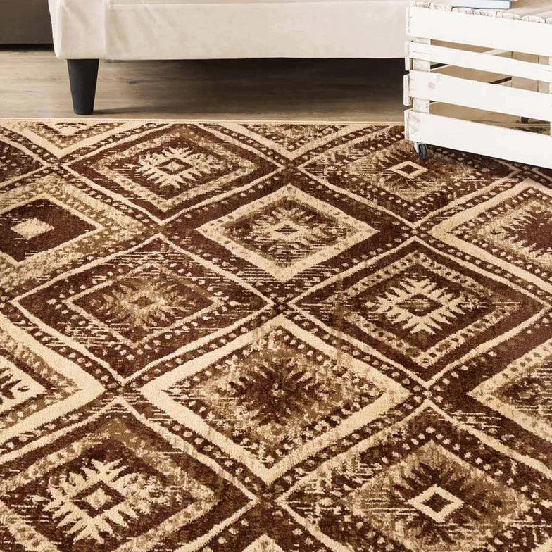 Losange Southwestern Diamonds Indoor Area Rugs or Runner Rug