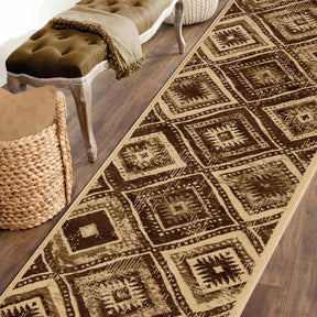 Losange Southwestern Diamonds Indoor Area Rugs or Runner Rug