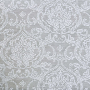 Lotus Jacquard Floral Damask Semi Sheer Curtain Panel Set