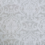Lotus Jacquard Floral Damask Semi Sheer Curtain Panel Set