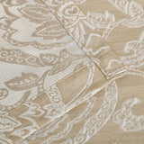 Lotus Jacquard Floral Damask Semi Sheer Curtain Panel Set