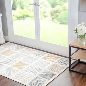 Lysandra Geometric Indoor Area Rugs Or Runner Rug Grey