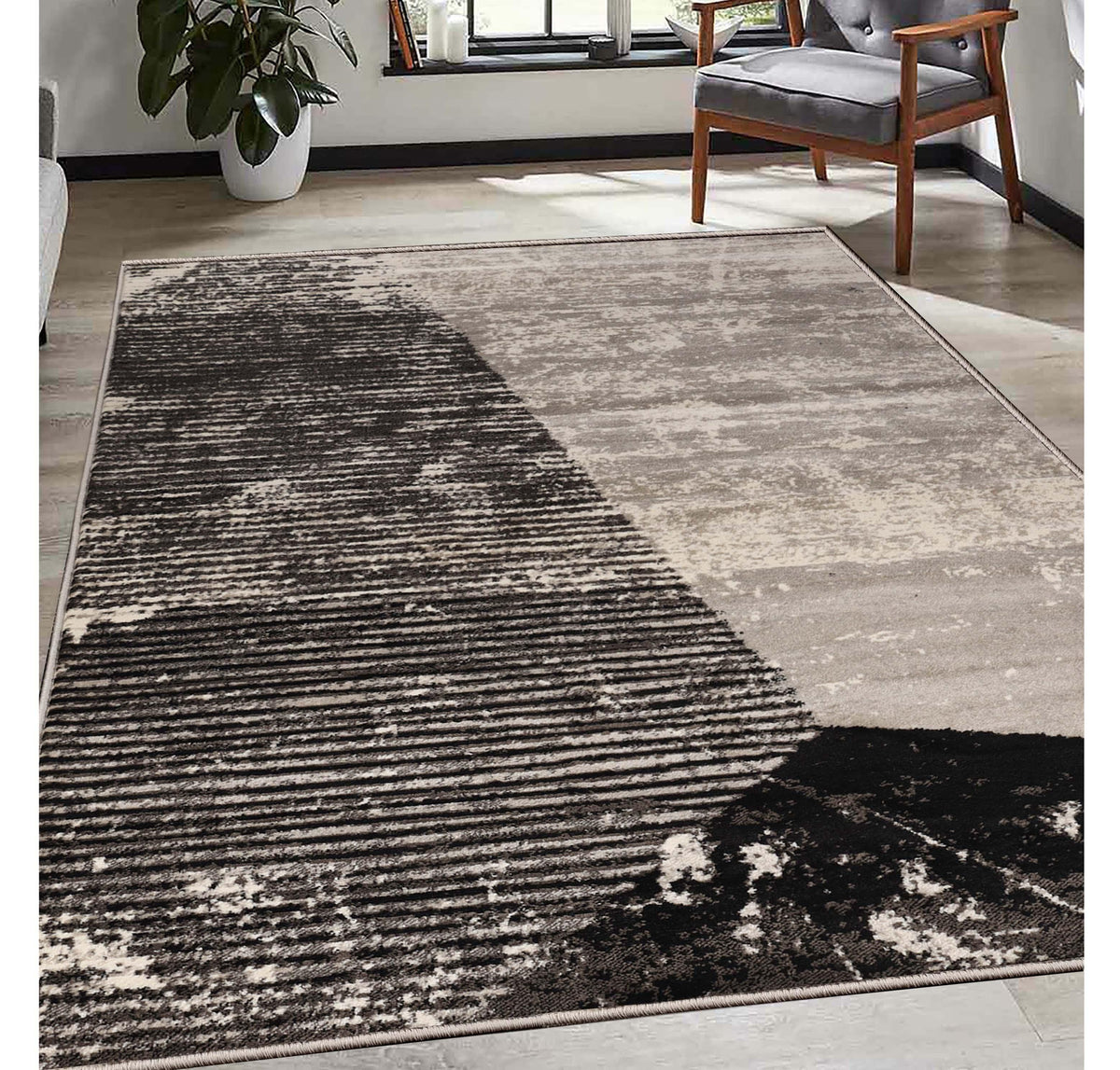 Mabel Transitional Abstract Striped Indoor Area Rugs or Runner Rug