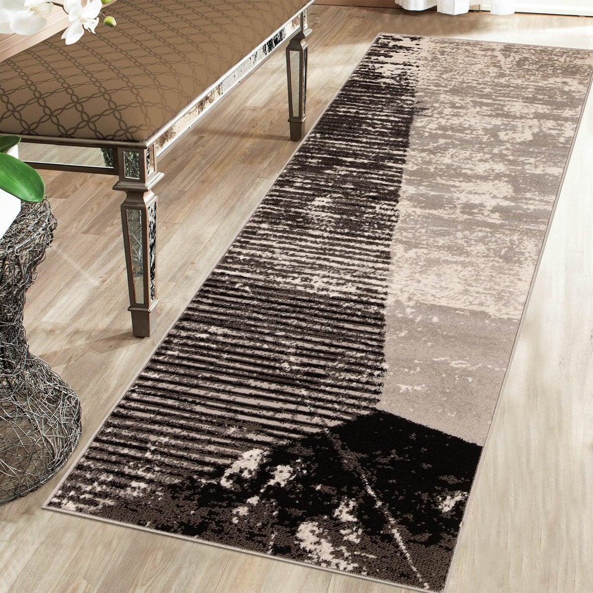 Mabel Transitional Abstract Striped Indoor Area Rugs or Runner Rug