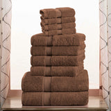 10-Piece Egyptian Cotton Plush Towel Set - Madison