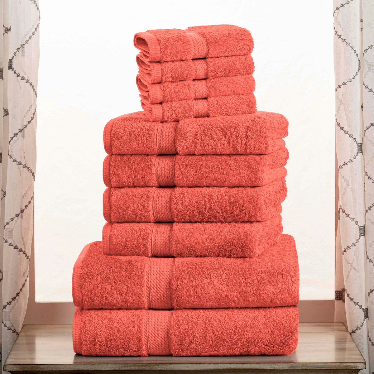 10-Piece Egyptian Cotton Plush Towel Set - Madison