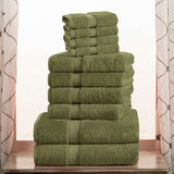 10-Piece Egyptian Cotton Plush Towel Set - Madison