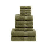 10-Piece Egyptian Cotton Plush Towel Set - Madison
