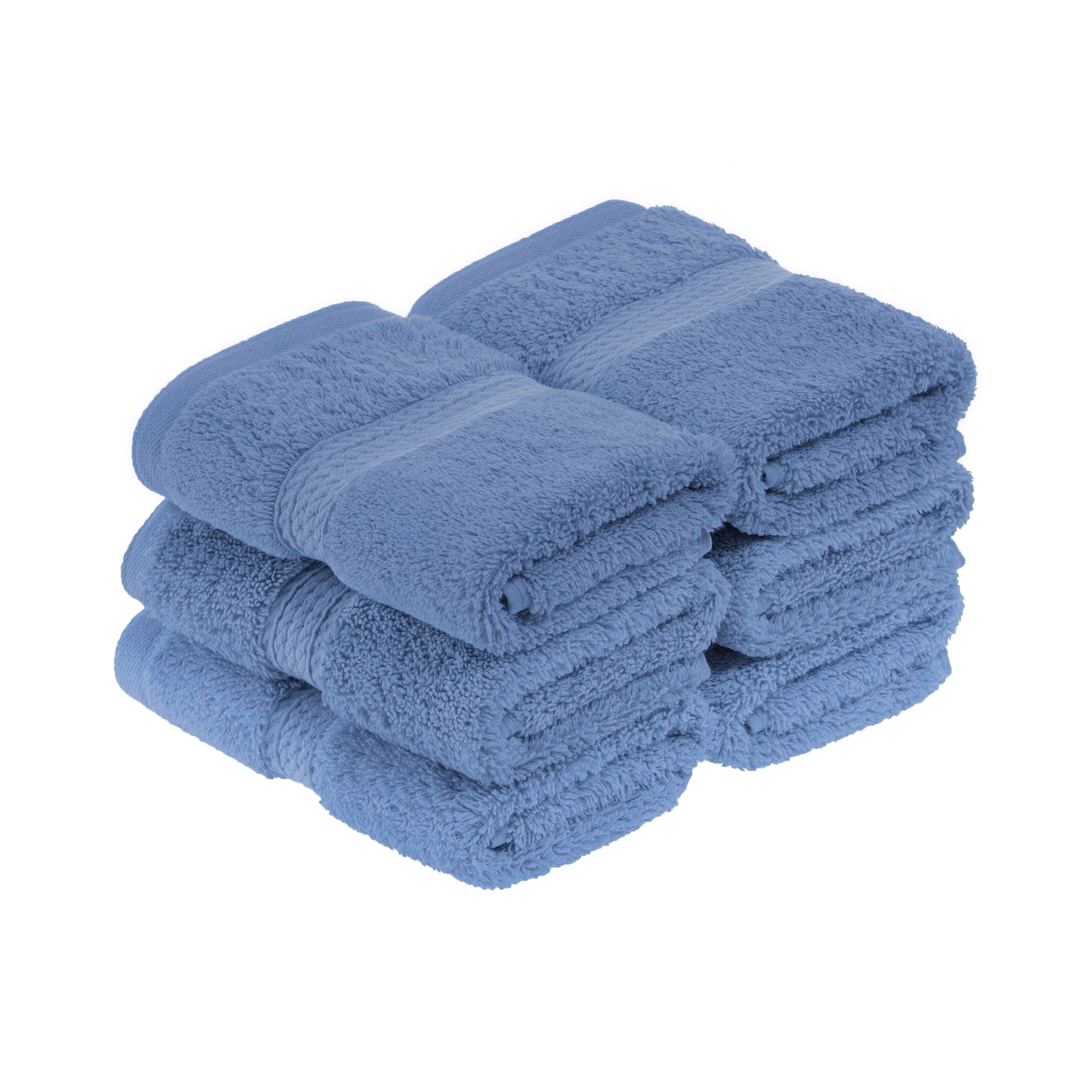 Superior Madison Egyptian Cotton Plush Face Towel Washcloth Set of 6