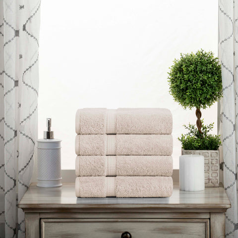 Egyptian Cotton Hand Towels 4-Piece Plush Set by Madison