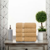 Egyptian Cotton Hand Towels 4-Piece Plush Set by Madison