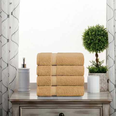 Egyptian Cotton Hand Towels 4-Piece Plush Set by Madison