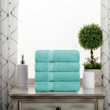 Egyptian Cotton Hand Towels 4-Piece Plush Set by Madison