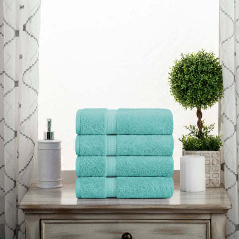 Egyptian Cotton Hand Towels 4-Piece Plush Set by Madison