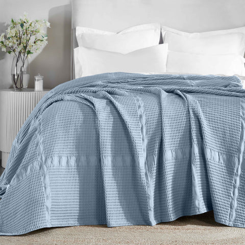Mai Waffle Weave Honeycomb Soft Textured Cotton Blanket