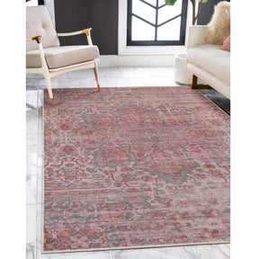 Manakin Bohemian Medallion Non-Slip Washable Indoor Area Rug