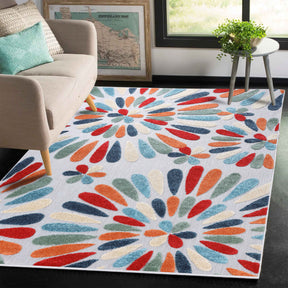Marigold Oversized Floral Area Rug Transitional Indoor Outdoor Rugs