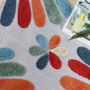 Marigold Oversized Floral Area Rug Transitional Indoor Outdoor Rugs