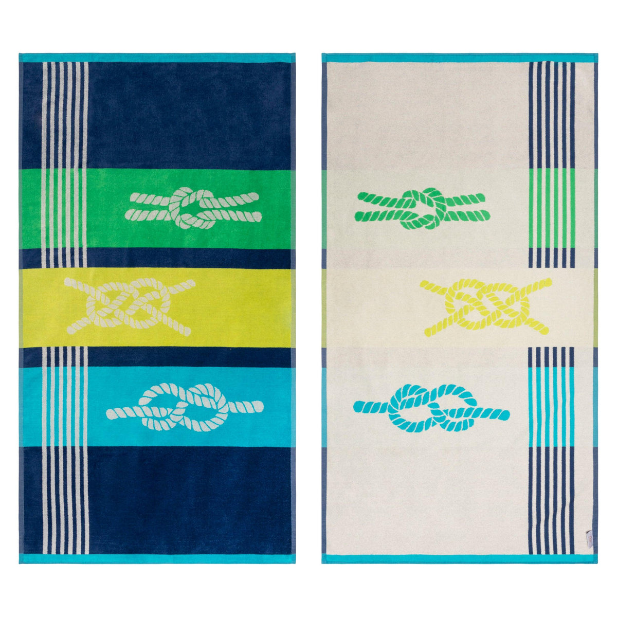 Marine Knots Oversized Cotton Beach Towel Set of 2 Piece