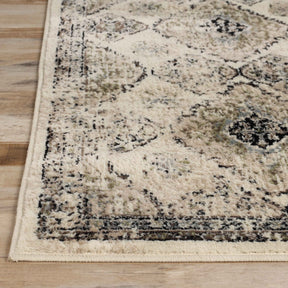 Mayfair Distressed Damask Indoor Area Rug or Runner Rug Or Door Mat