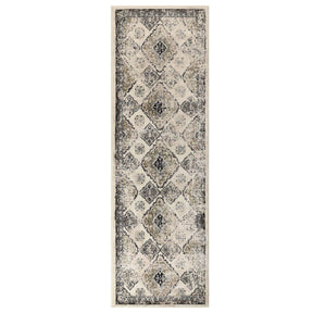 Mayfair Distressed Damask Indoor Area Rug or Runner Rug Or Door Mat