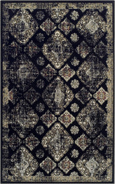Mayfair Distressed Damask Indoor Area Rug or Runner Rug Or Door Mat