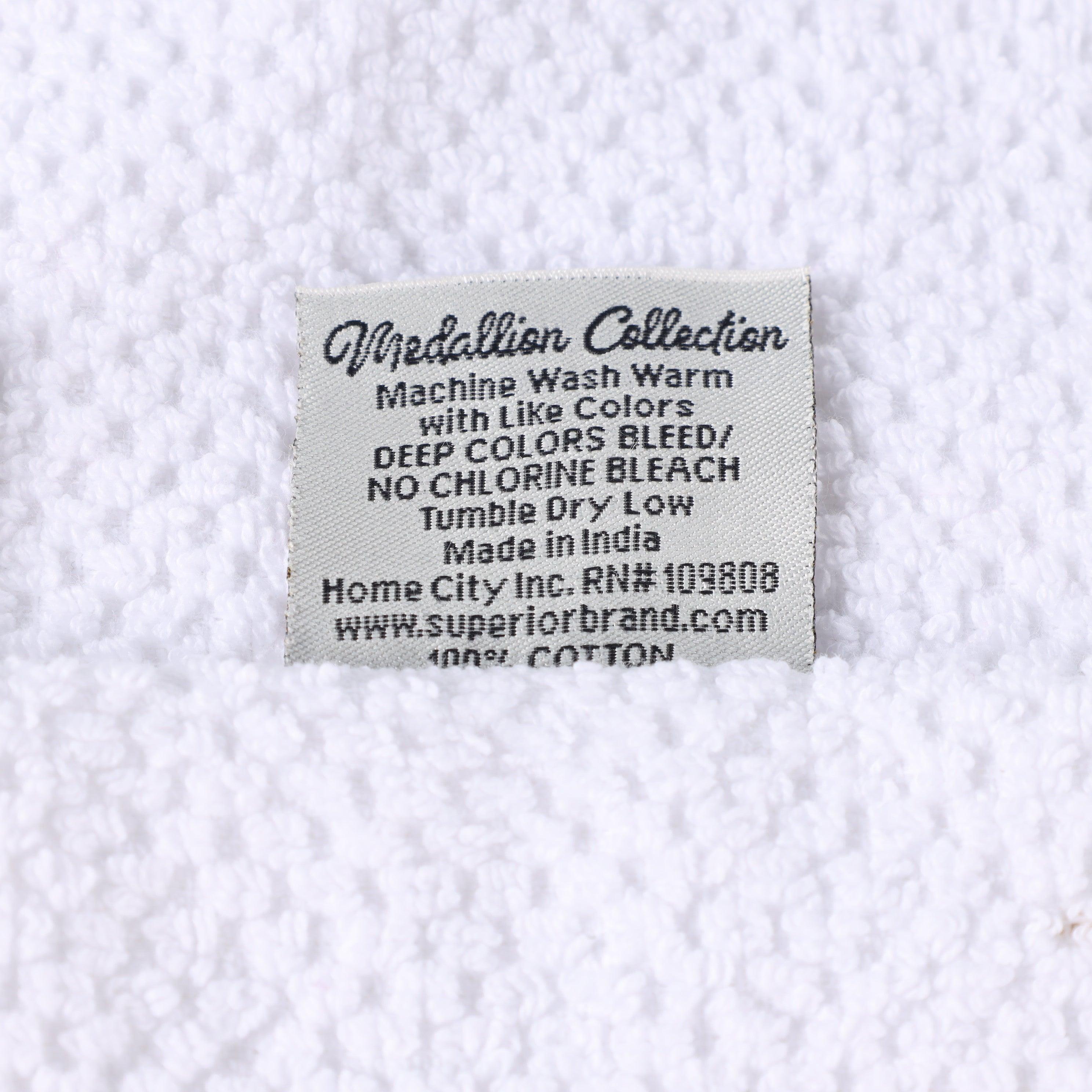 Medallion Cotton Jacquard Textured Soft Absorbent 12 Piece Towel Set