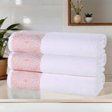 Cotton Jacquard Textured Absorbent Bath Towel Set of 3