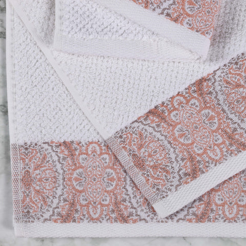Cotton Jacquard Textured Absorbent Bath Towel Set of 3