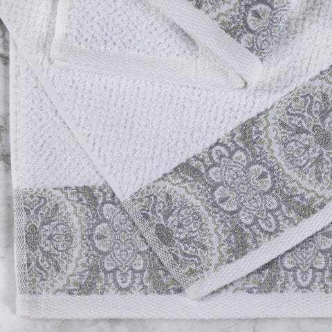 Cotton Jacquard Textured Absorbent Bath Towel Set of 3