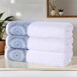 Cotton Jacquard Textured Absorbent Bath Towel Set of 3
