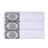 Cotton Jacquard Textured Absorbent Bath Towel Set of 3