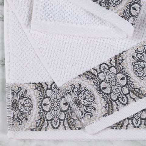 Cotton Jacquard Textured Absorbent Bath Towel Set of 3