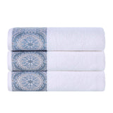 Cotton Jacquard Textured Absorbent Bath Towel Set of 3