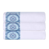 Cotton Jacquard Textured Absorbent Bath Towel Set of 3