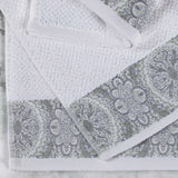 Medallion Cotton Jacquard Textured Soft Absorbent Hand Towel Set of 6