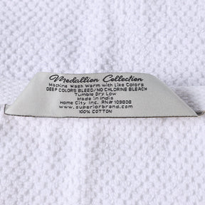 Medallion Cotton Jacquard Textured Soft Absorbent Hand Towel Set of 6
