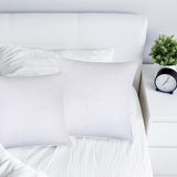 Medium Density Down Alternative Solid Euro Pillows, Set of 2 and 4
