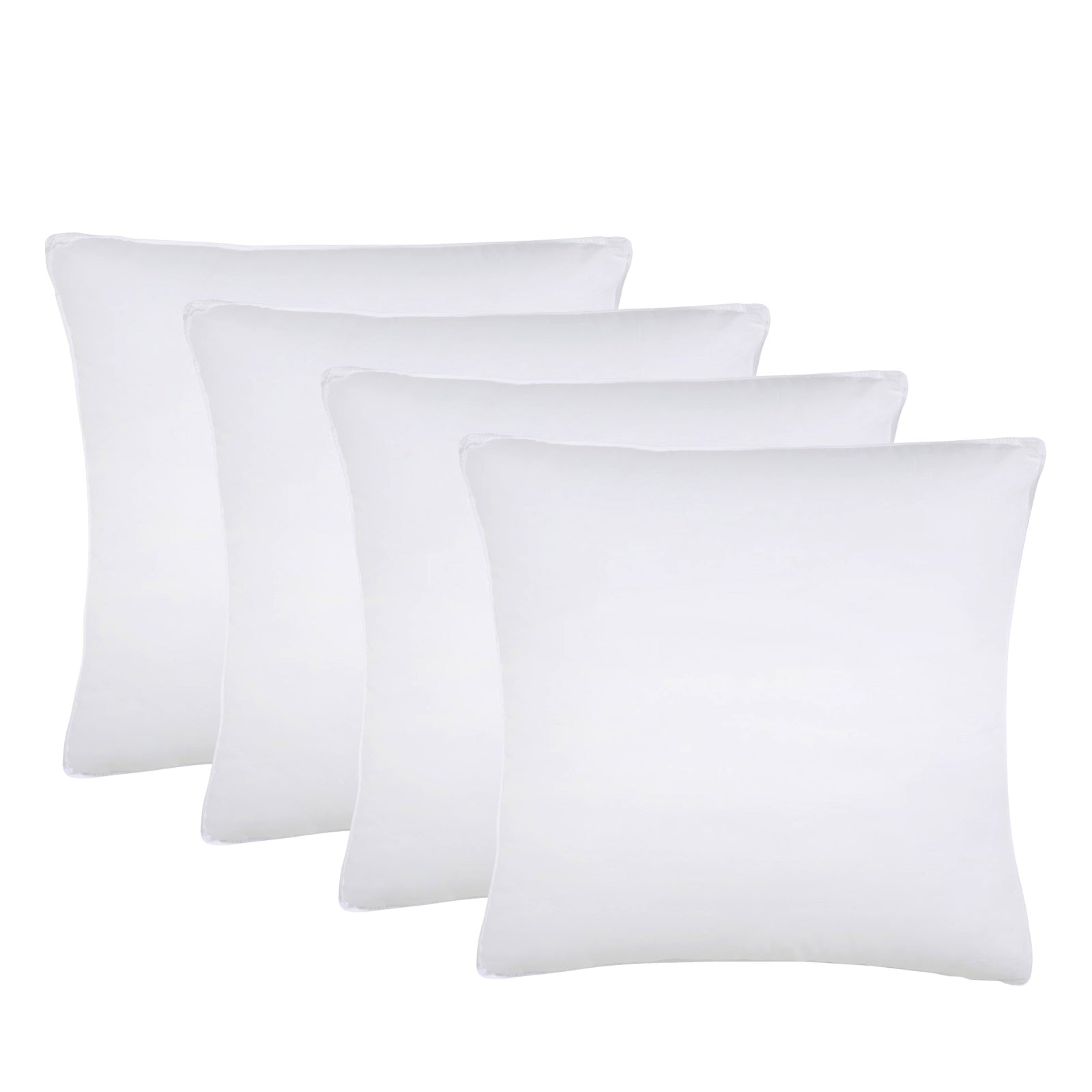 Medium Density Down Alternative Solid Euro Pillows, Set of 2 and 4
