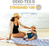 Meera Stripe Fouta 2 Piece Beach Towel Set with Tassels