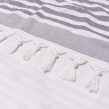 Meera Stripe Fouta 2 Piece Beach Towel Set with Tassels