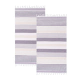 Meera Stripe Fouta 2 Piece Beach Towel Set with Tassels