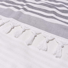 Meera Stripe Fouta 4 Piece Beach Towel Set with Tassels