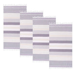 Meera Stripe Fouta 4 Piece Beach Towel Set with Tassels