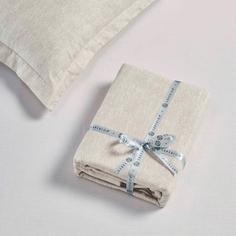 100% Cotton Flannel Melange Two-Toned Duvet Cover Set