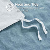 Melange Flannel Cotton Fuzzy Warm Two-Toned Duvet Cover Set