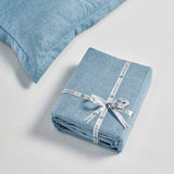 Melange Flannel Cotton Fuzzy Warm Two-Toned Duvet Cover Set