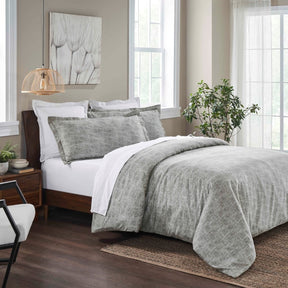 Melange Flannel Cotton Fuzzy Warm Two-Toned Duvet Cover Set