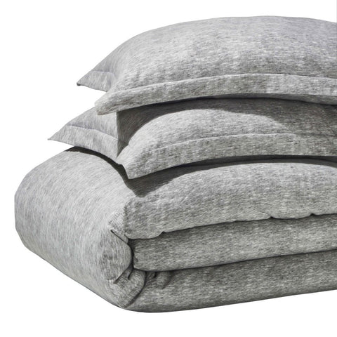 100% Cotton Flannel Melange Two-Toned Duvet Cover Set