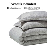 100% Cotton Flannel Melange Two-Toned Duvet Cover Set